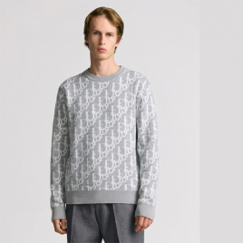 디올 오블리크 그레이 니트 풀오버