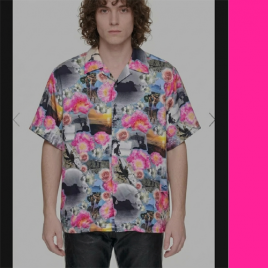 크롬하츠 에디션 하와이 플로럴 실크 반팔 셔츠 0311