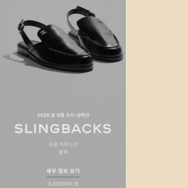 26ss 샤넬 SLINGBACKS 카프스킨 레더 슬링백 로퍼 6종 0514