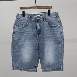 로에베 로고 아나그램 데님 숏츠